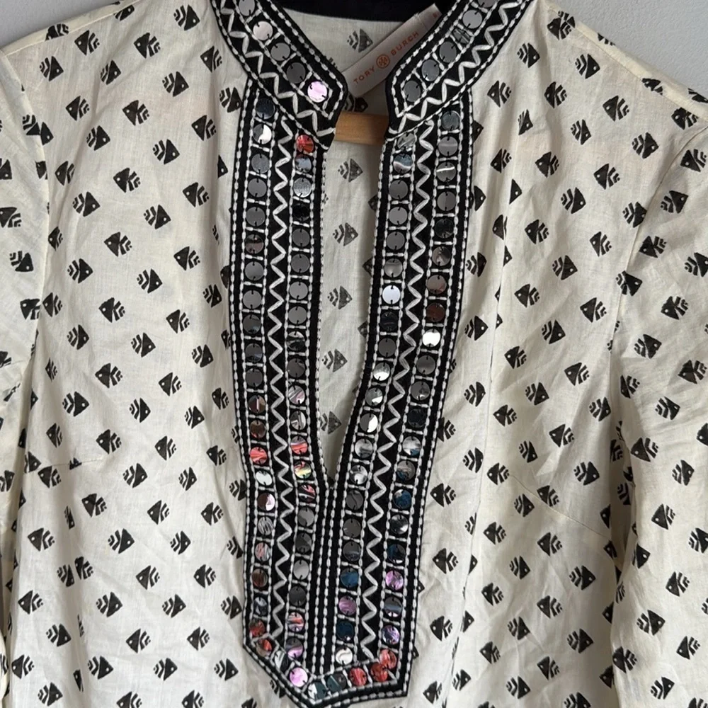 Tory Burch kingfish sequin trim tunic 6